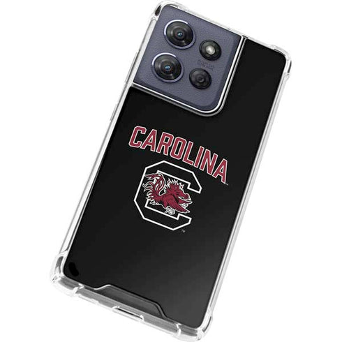 University of South Carolina Athletic Text & Logo Moto G Play 5G (2025) Clear Case